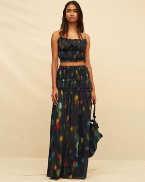 Caravana Maelis Maxi Skirt Lyocell Ramie - Natural