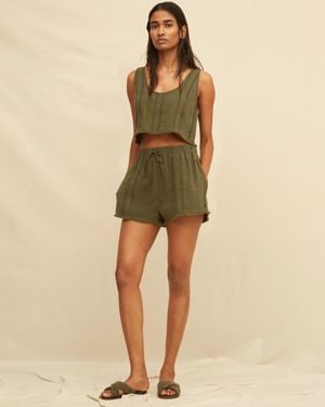 Caravana Kael Shorts Artisanal Cotton - Natural