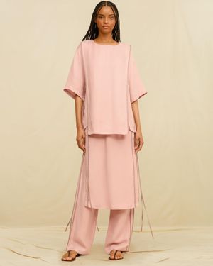 Caravana Soren Trousers Linen Cupro - Pink