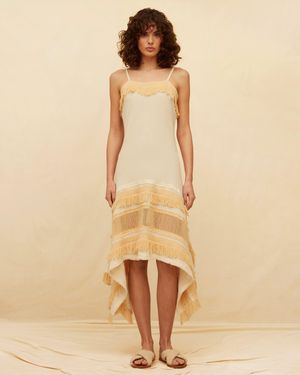 Caravana Vala Dress Artisanal Cotton - Natural