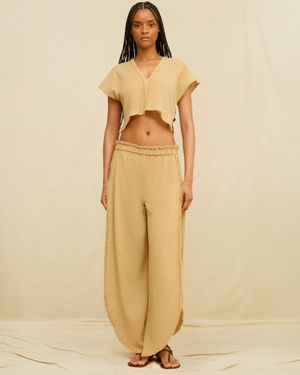 Caravana Amro Top Artisanal Cotton Jute - Natural
