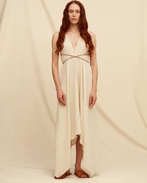 Caravana Yatzil Dress Artisanal Cotton - Natural