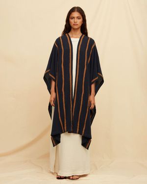 Caravana Yata Cape Artisanal Cotton - Blue