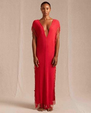 Caravana Tuunich Dress Cotton Gauze - Red