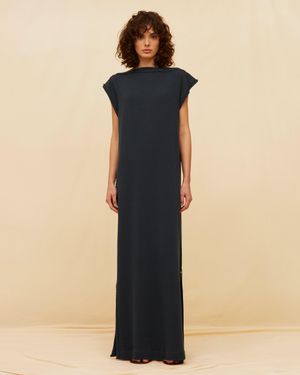 Caravana Rosha Maxi Dress Cotton Jute - Blue