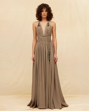Caravana Batab Dress Artisanal Cotton - Grey