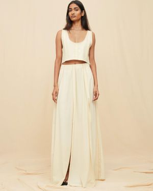 Caravana Avani Crop Vest Artisanal Cotton - Natural