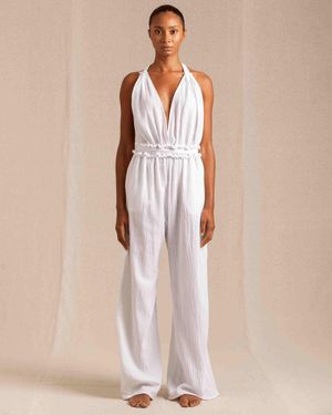 Caravana Bihan Jumpsuit Artisanal Cotton - Natural