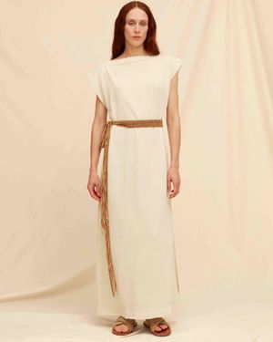 Caravana Balche Belt Macramé Leather - Natural