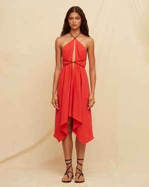 Caravana Yatzil Midi Dress - Red
