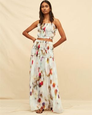 Caravana Maelis Maxi Skirt Lyocell Ramie - Natural