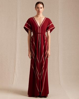 Caravana Bayat Dress Artisanal Cotton - Red