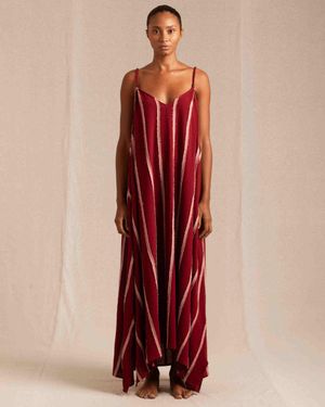 Caravana Kandii Dress Artisanal Cotton - Red