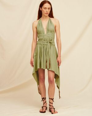 Caravana Chuj Dress Artisanal Cotton - Green