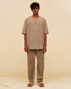 Caravana Ryo Shirt Cotton Voile - Natural