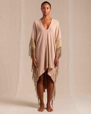 Caravana Wisa Midi Dress Cotton Jute - Pink