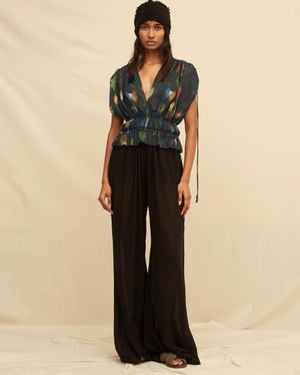 Caravana Zorya Blouse Lyocell Ramie - Green