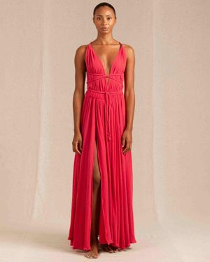 Caravana Hera Gauze Dress Cotton Gauze - Red