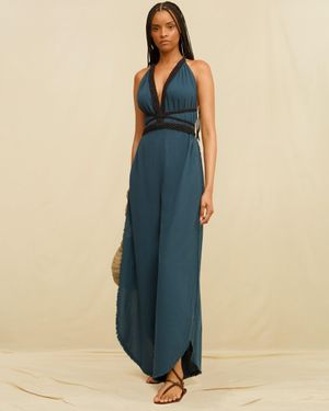 Caravana Nyara Jumpsuit Cotton Voile - Blue