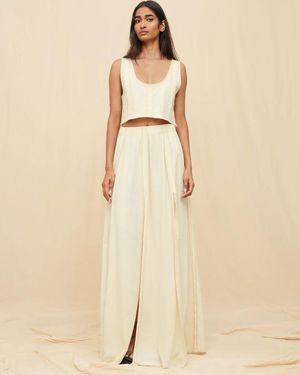 Caravana Avani Crop Vest Artisanal Cotton - Natural