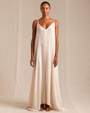 Caravana Akbal Maxi Dress Cotton Gauze - Natural