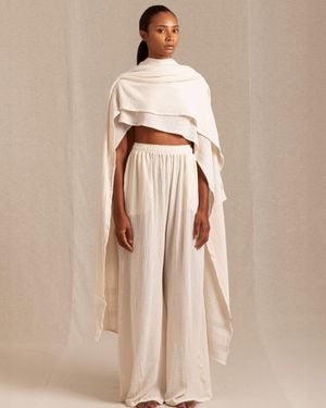 Caravana Nuxini Trousers Cotton Gauze - Natural