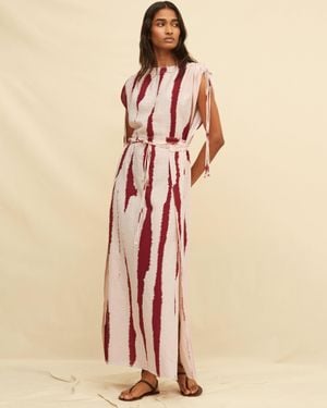 Caravana Ravaya Maxi Dress Artisanal Cotton - Pink