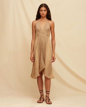Caravana Kaskimen Lines Dress - Brown