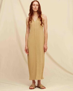 Caravana Xitso Long Dress Cotton Jute - Brown