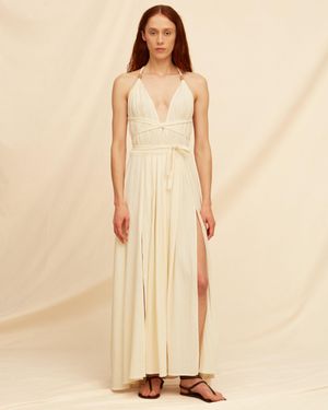 Caravana Hera Dress Artisanal Cotton - Natural