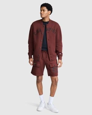 Champion Fleece Baseball Jacket - Red
