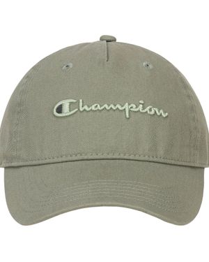 Champion Script Embroidery Adjustable Cap - Green