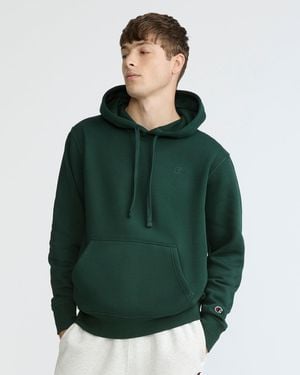Champion Powerblend Hoodie, C Logo - Green
