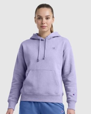 Champion Powerblend Freshman Hoodie, C Logo - Purple
