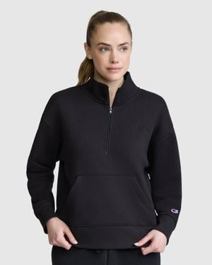 Champion Fleece Mockneck Quarter-Zip - Black