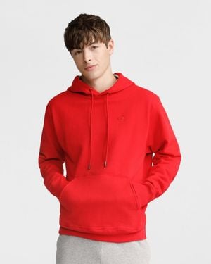 Champion Powerblend Hoodie, C Logo - Red