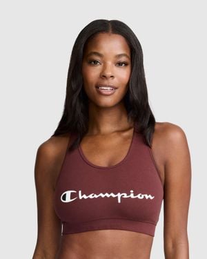 Champion Sports Bra, Script Logo - Purple
