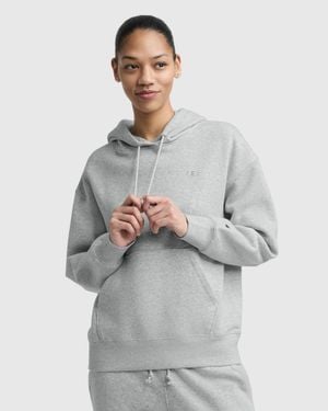 Champion Powerblend Freshman Hoodie, C Logo - Gray