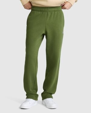Champion Powerblend Sweatpants, Relaxed Bottom, C Logo - Green