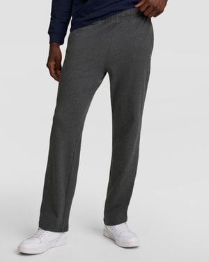 Champion Lightweight Lounge Pants, Open Hem, C Logo - Blue