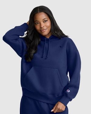 Champion Small C Freshman Powerblend Hoodie - Blue
