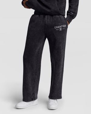 Champion Mineral Wash Open Hem Pant - Black
