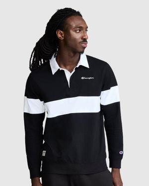 Champion Striped Rugby Shirt - Black