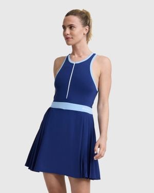Champion Match Point Tennis Dress, Embroidered Script Logo - Blue
