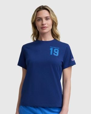 Champion Grid Iron '19 Graphic T-Shirt, C Logo - Blue