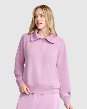 Champion Quarter- Zip Pullover - Pink