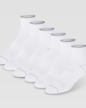 Champion 6Pk Cushion Quarter - White