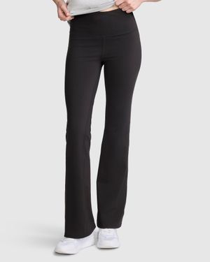 Champion Soft Touch Flare Leggings, Anti Odor, C Logo - Blue