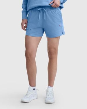 Champion 4" Lightweight Lounge Shorts, C Logo - Blue