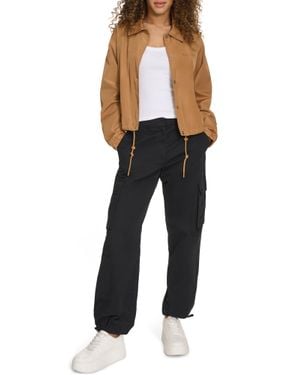 Champion Cropped Coaches Jacket - Black